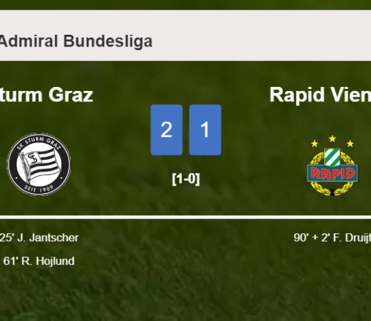 Sturm Graz steals a 2-1 win against Rapid Vienna