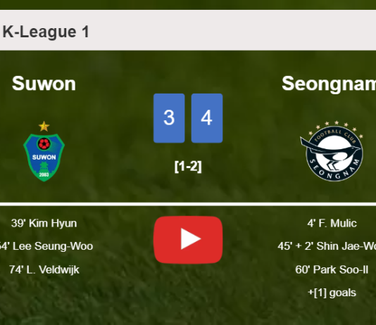 Seongnam defeats Suwon 4-3. HIGHLIGHTS