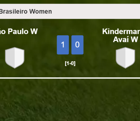 São Paulo W beats Kindermann-Avaí W 1-0 with a goal scored by 