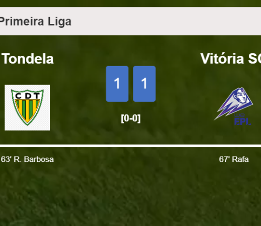 Tondela and Vitória SC draw 1-1 on Sunday