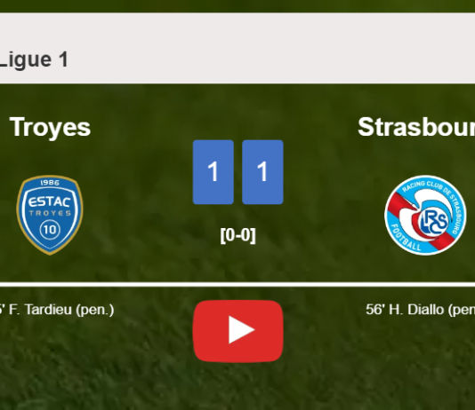Troyes steals a draw against Strasbourg. HIGHLIGHTS