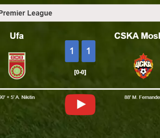 Ufa stops CSKA Moskva with a 0-0 draw. HIGHLIGHTS