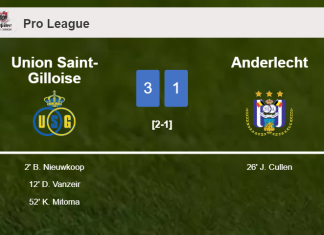 Union Saint-Gilloise prevails over Anderlecht 3-1