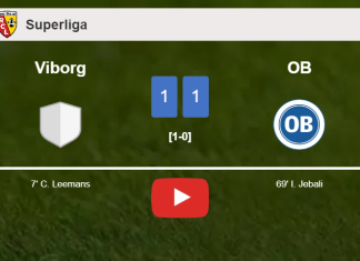 Viborg and OB draw 1-1 on Sunday. HIGHLIGHTS
