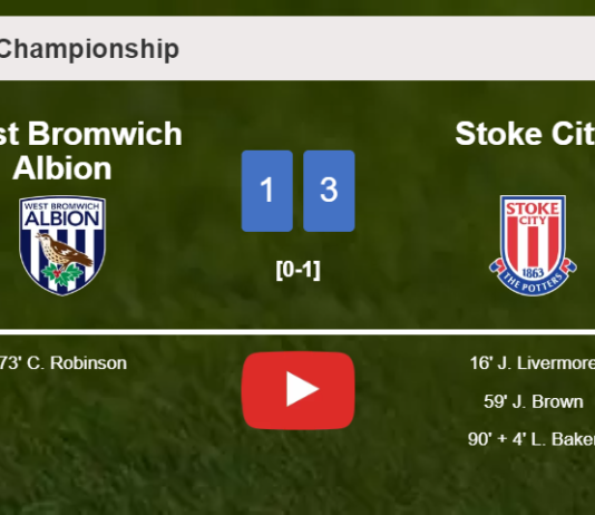 Stoke City beats West Bromwich Albion 3-1. HIGHLIGHTS