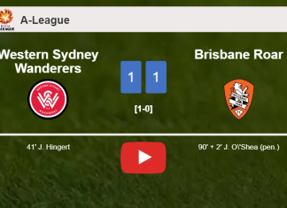 Brisbane Roar steals a draw against Western Sydney Wanderers. HIGHLIGHTS