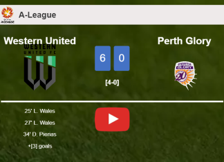 Western United liquidates Perth Glory 6-0 showing huge dominance. HIGHLIGHTS
