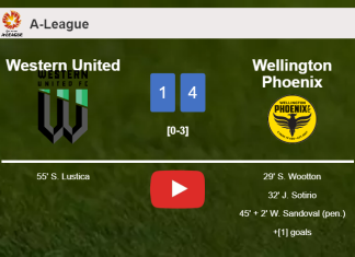 Wellington Phoenix overcomes Western United 4-1. HIGHLIGHTS