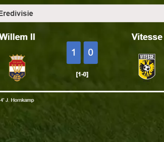 Willem II beats Vitesse 1-0 with a goal scored by J. Hornkamp. HIGHLIGHTS