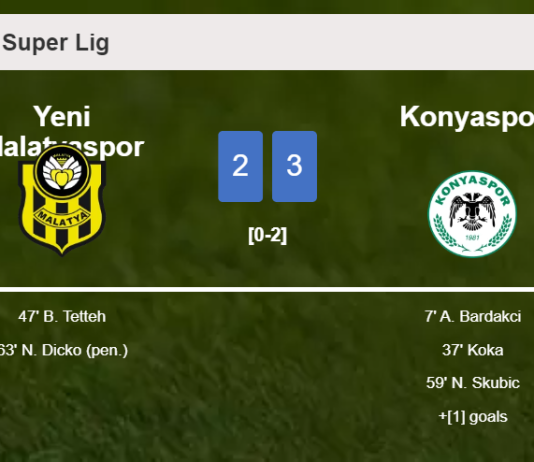 Konyaspor tops Yeni Malatyaspor 3-2