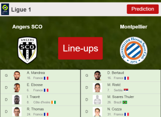 PREDICTED STARTING LINE UP: Angers SCO vs Montpellier - 21-05-2022 Ligue 1 - France