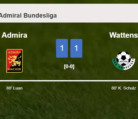 Admira snatches a draw against Wattens