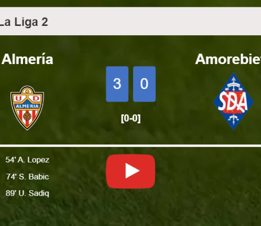 Almería overcomes Amorebieta 3-0. HIGHLIGHTS