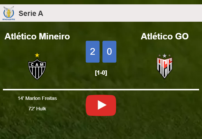Atlético Mineiro beats Atlético GO 2-0 on Saturday. HIGHLIGHTS
