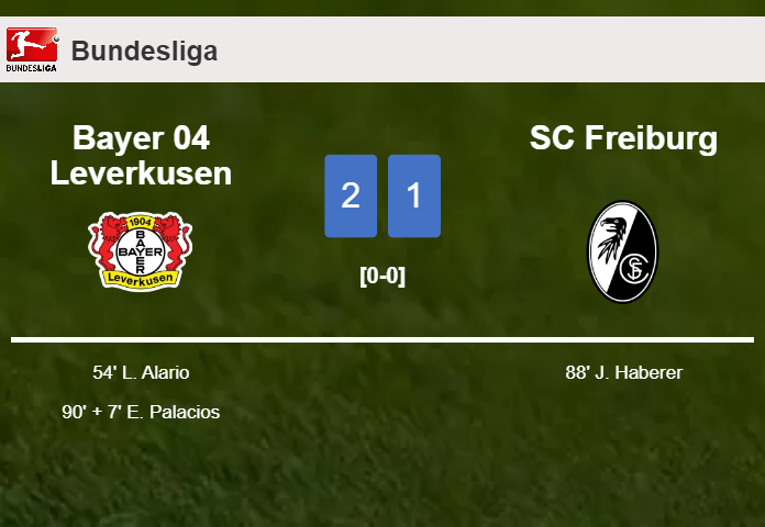 Bayer 04 Leverkusen steals a 2-1 win against SC Freiburg