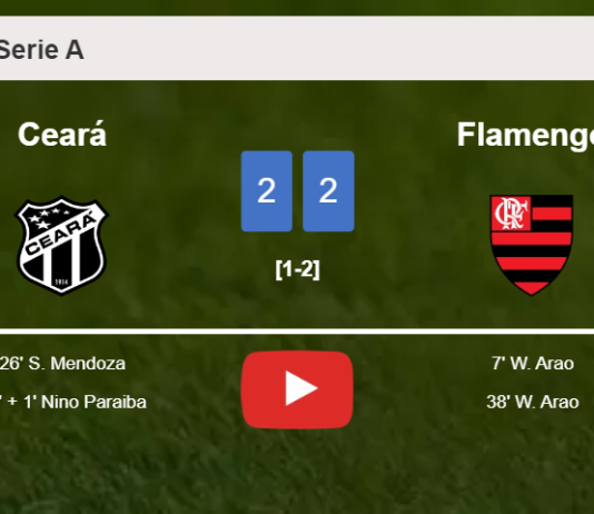 Ceará and Flamengo draw 2-2 on Saturday. HIGHLIGHTS
