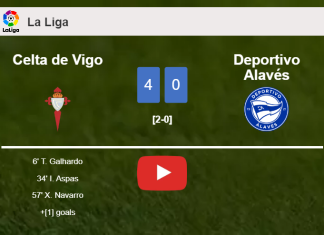 Celta de Vigo annihilates Deportivo Alavés 4-0 with a superb performance. HIGHLIGHTS