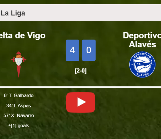 Celta de Vigo annihilates Deportivo Alavés 4-0 with a superb performance. HIGHLIGHTS