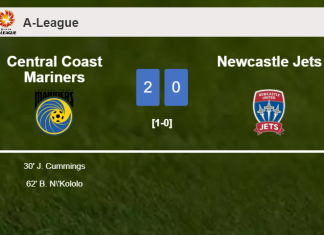 Central Coast Mariners beats Newcastle Jets 2-0 on Saturday