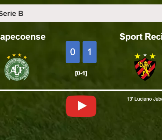 Sport Recife beats Chapecoense 1-0 with a goal scored by L. Juba. HIGHLIGHTS