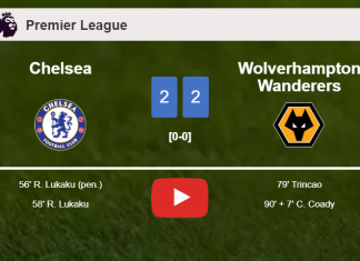 Wolverhampton Wanderers manages to draw 2-2 with Chelsea after recovering a 0-2 deficit. HIGHLIGHTS