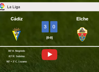 Cádiz prevails over Elche 3-0. HIGHLIGHTS