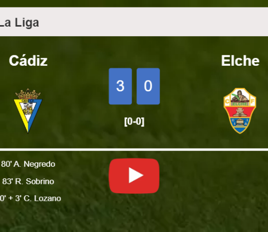 Cádiz prevails over Elche 3-0. HIGHLIGHTS