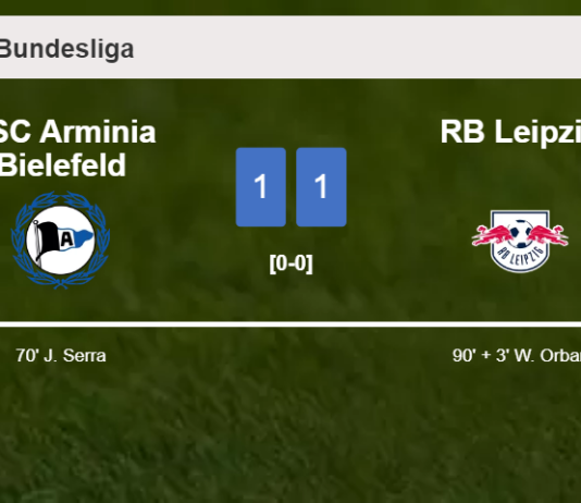 RB Leipzig steals a draw against DSC Arminia Bielefeld