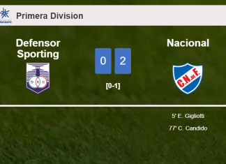 Nacional conquers Defensor Sporting 2-0 on Saturday