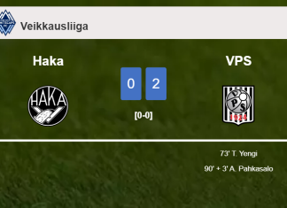 VPS prevails over Haka 2-0 on Saturday