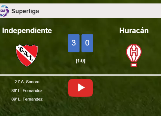 Independiente prevails over Huracán 3-0. HIGHLIGHTS