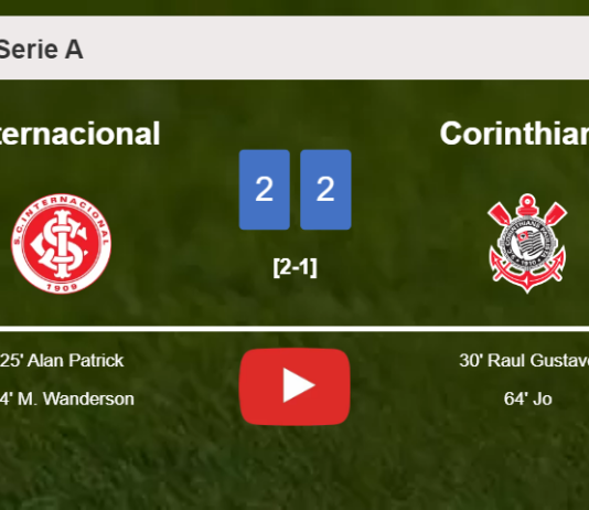 Internacional and Corinthians draw 2-2 on Saturday. HIGHLIGHTS