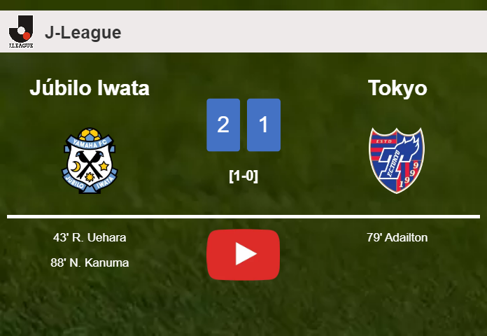 Júbilo Iwata steals a 2-1 win against Tokyo. HIGHLIGHTS