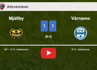 Mjällby seizes a draw against Värnamo. HIGHLIGHTS
