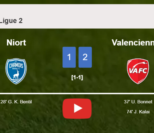 Valenciennes recovers a 0-1 deficit to defeat Niort 2-1. HIGHLIGHTS