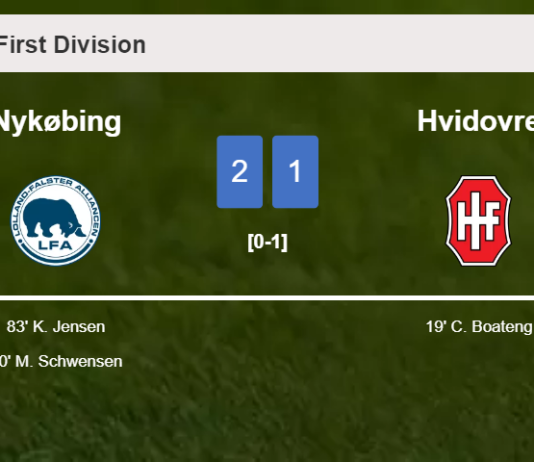 Nykøbing recovers a 0-1 deficit to beat Hvidovre 2-1
