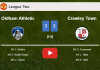 Oldham Athletic and Crawley Town draws a frantic match 3-3 on Saturday. HIGHLIGHTS