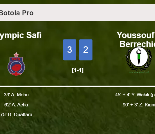 Olympic Safi conquers Youssoufia Berrechid 3-2