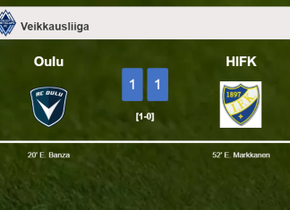 Oulu and HIFK draw 1-1 on Saturday