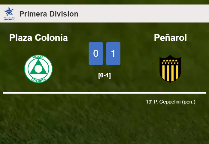 Peñarol beats Plaza Colonia 1-0 with a goal scored by P. Ceppelini