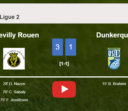 Quevilly Rouen overcomes Dunkerque 3-1 after recovering from a 0-1 deficit. HIGHLIGHTS