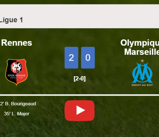Rennes overcomes Olympique Marseille 2-0 on Saturday. HIGHLIGHTS