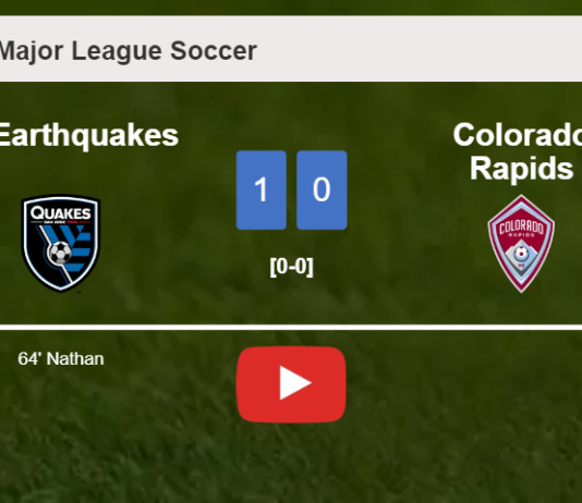 SJ Earthquakes conquers Colorado Rapids 1-0 with a goal scored by N. . HIGHLIGHTS