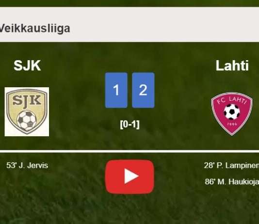 Lahti clutches a 2-1 win against SJK. HIGHLIGHTS