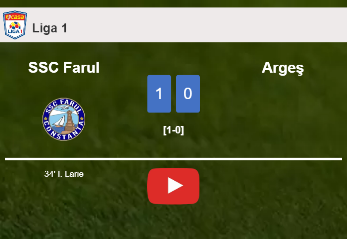 SSC Farul conquers Argeş 1-0 with a goal scored by I. Larie. HIGHLIGHTS