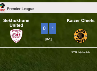 Kaizer Chiefs overcomes Sekhukhune United 1-0 with a goal scored by R. Mphahlele