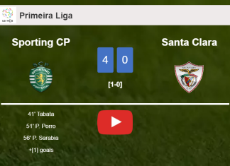 Sporting CP annihilates Santa Clara 4-0 with an outstanding performance. HIGHLIGHTS