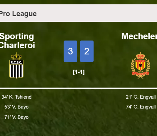 Sporting Charleroi beats Mechelen 3-2