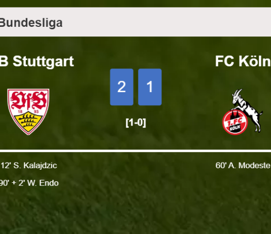 VfB Stuttgart grabs a 2-1 win against FC Köln