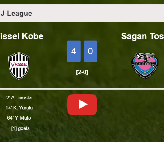 Vissel Kobe wipes out Sagan Tosu 4-0 after playing a fantastic match. HIGHLIGHTS